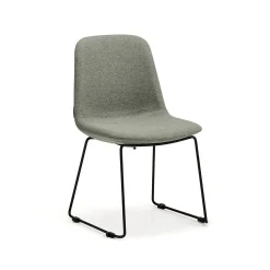 Tuoli LANGLEY Matala istuin, liukunastat, musta/vihreänharmaa
