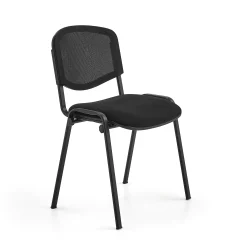 Tuoli NELSON Verkkoselkänoja, musta kangas, musta