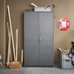Työkalukaappikokonaisuus SUPPLY Avainlukko, 2 hyllytasoa, 6 vetolaatikkoa, 8 vetolaatikkoa, 1900x1020x500 mm, harmaa