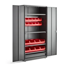 Työkalukaappikokonaisuus SUPPLY Avainlukko, 1900x1020x500 mm, harmaa