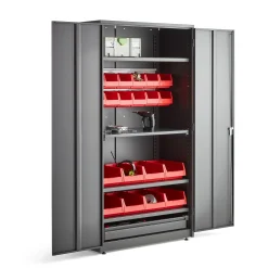 Työkalukaappikokonaisuus SUPPLY Avainlukko, 1900x1020x500 mm, harmaa