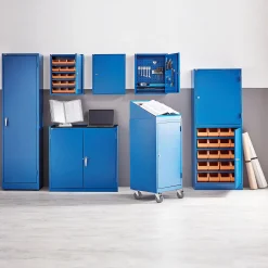 Työkalukaappi SERVE 2 vetolaatikkoa, 900x950x450 mm, sininen