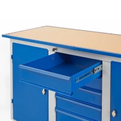 Työpenkki FLEX Pyörällinen, 2 kaappia, 5 laatikkoa, 1435x590x900 mm