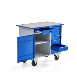 Työpenkki FLEX Pyörällinen, kaappi, 7 laatikkoa, 990x595x900 mm