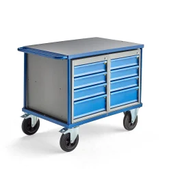 Työpenkki MOBILE Pyörällinen, 2 laatikostoa, 875x1000x700 mm