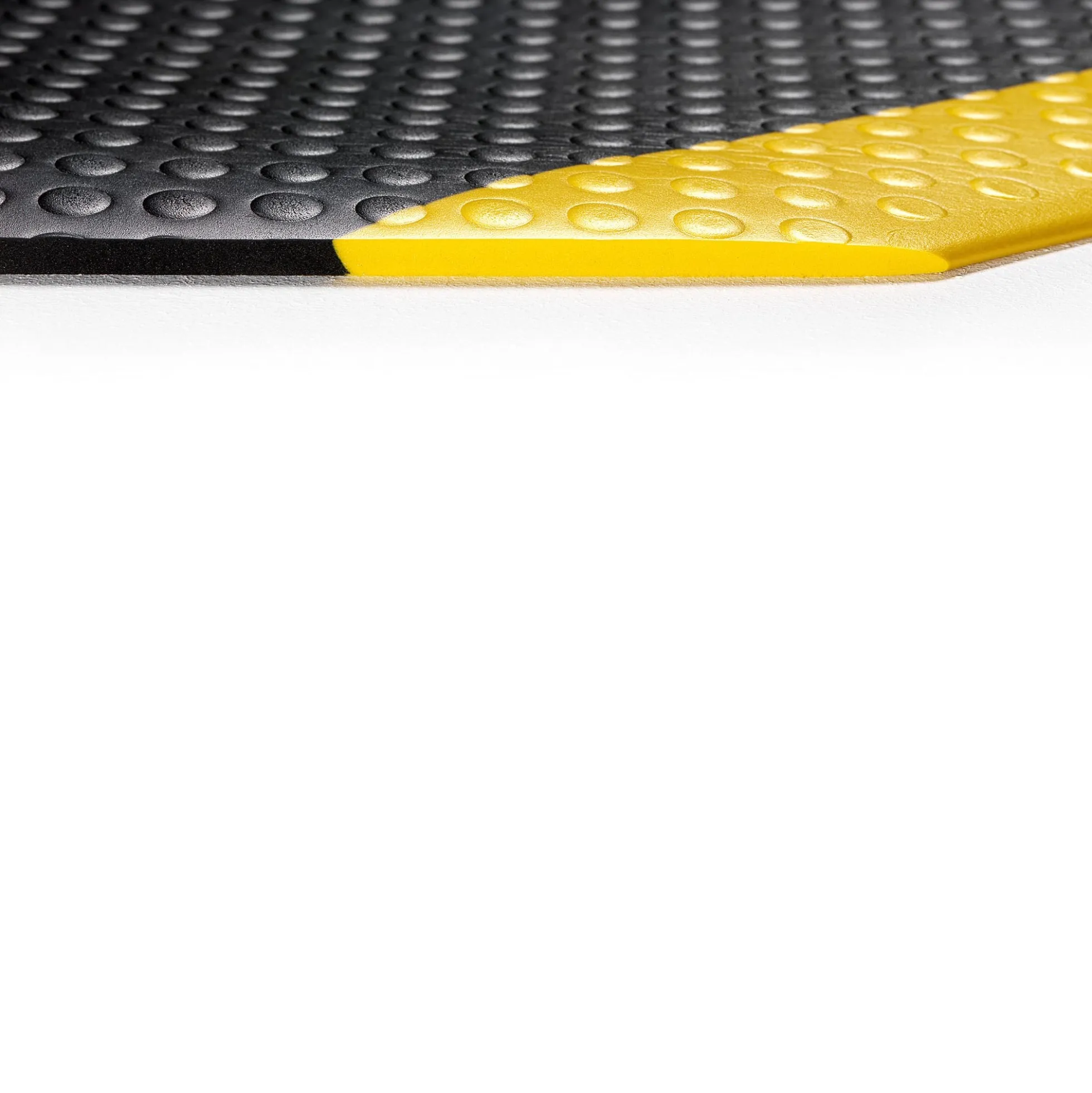 Työpistematto SECURE Leveys: 1220 mm, metritavara, musta, keltainen