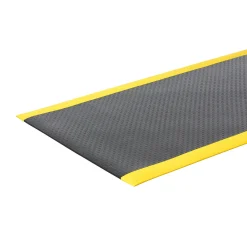 Työpistematto SECURE Leveys: 1220 mm, metritavara, musta, keltainen