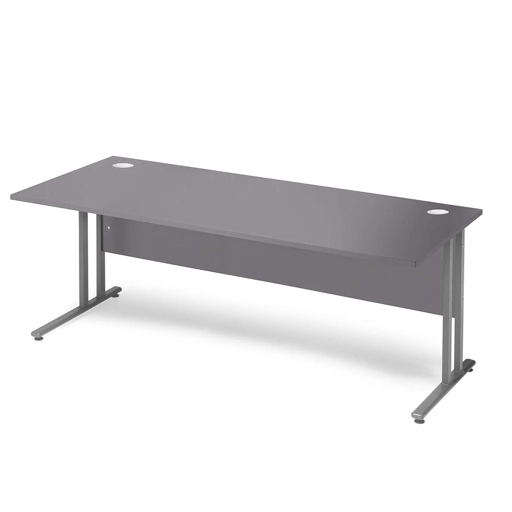 Työpöytä FLEXUS Suora pöytälevy, etulevy, 1800x800 mm, harmaa laminaatti