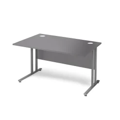 Työpöytä FLEXUS Suora pöytälevy, etulevy, 1200x800 mm, harmaa laminaatti
