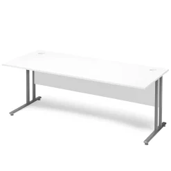 Työpöytä FLEXUS Suora pöytälevy, etulevy, 1800x800 mm, valkoinen laminaatti