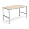 Työpöytä OPTION 1400x800x720-900 mm, koivu, hopeanharmaa