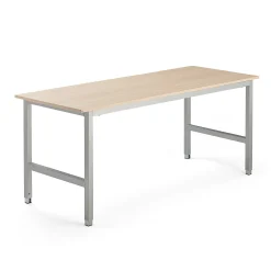 Työpöytä OPTION 1800x700x720-900 mm, koivu, hopeanharmaa