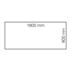 Työpöytä QBUS Kiinteä korkeus, 4 suoraa jalkaa, 1800x800 mm, valkoinen jalusta, koivu