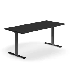 Työpöytä QBUS Suora pöytälevy, 1800x800 mm, T-jalusta, musta jalusta, musta