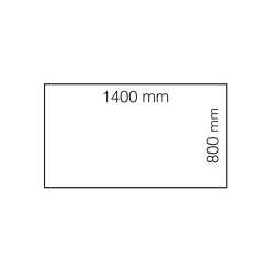 Työpöytä QBUS Suora pöytälevy, 1400x800 mm, T-jalusta, musta jalusta, tammi