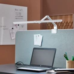 Työpöytävalaisin SCREENLITE LED, kiinnitetään pöytäsermiin, valkoinen