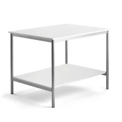 Työpöytä 1200x900x900 mm, valkoinen, hopeanharmaa