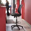 Työtuoli kassalle STANLEY Korkea istuin, ristiseläntuki, musta