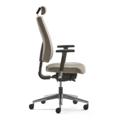 Työtuoli WATFORD Käsinojat, niskatuki, beige