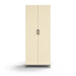Vaatekaappi QBUS Lukollinen, vaatetanko, jalusta, 2020x800x570 mm, hopea, koivu