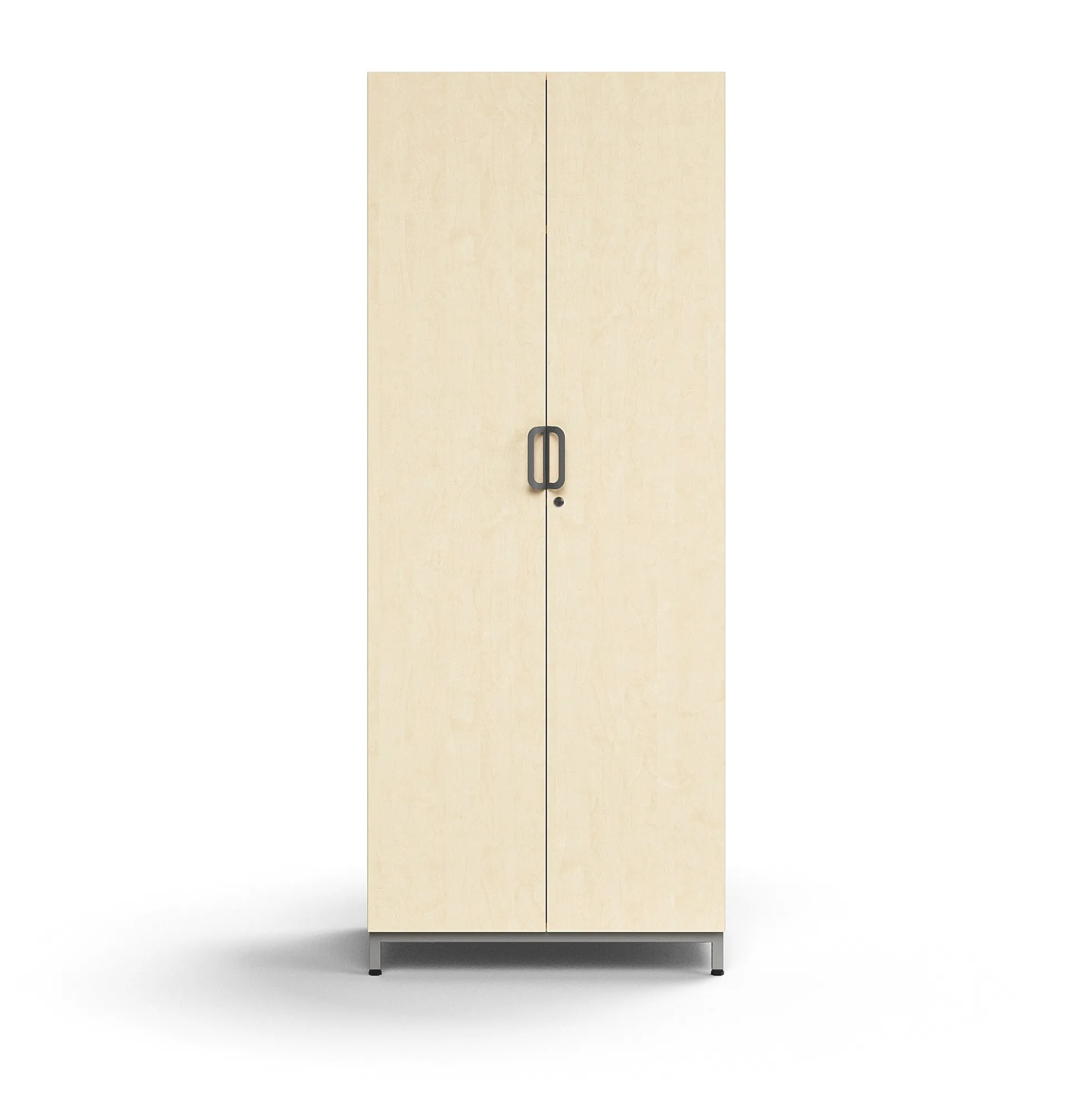 Vaatekaappi QBUS Lukollinen, vaatetanko, jalusta, 2020x800x570 mm, hopea, koivu