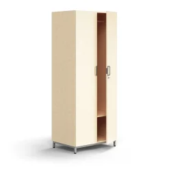 Vaatekaappi QBUS Lukollinen, vaatetanko, jalusta, 2020x800x570 mm, hopea, koivu