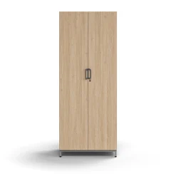 Vaatekaappi QBUS Lukollinen, vaatetanko, jalusta, 2020x800x570 mm, hopea, tammi