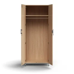 Vaatekaappi QBUS Lukollinen, vaatetanko, jalusta, 2020x800x570 mm, hopea, tammi