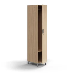 Vaatekaappi QBUS Lukollinen, vaatetanko, jalusta, 2020x400x570 mm, hopea, tammi