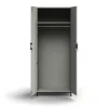 Vaatekaappi QBUS Lukollinen, vaatetanko, jalusta, 2020x800x570 mm, musta, vaaleanharmaa