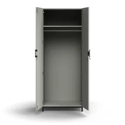 Vaatekaappi QBUS Lukollinen, vaatetanko, jalusta, 2020x800x570 mm, musta, vaaleanharmaa