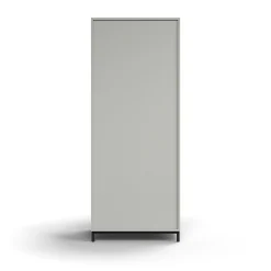 Vaatekaappi QBUS Lukollinen, vaatetanko, jalusta, 2020x800x570 mm, musta, vaaleanharmaa