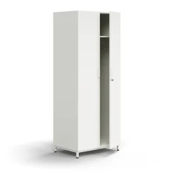 Vaatekaappi QBUS Lukollinen, vaatetanko, jalusta, 2020x800x570 mm, valkoinen