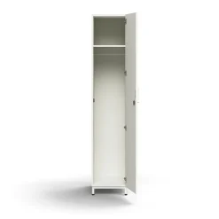 Vaatekaappi QBUS Lukollinen, vaatetanko, jalusta, 2020x400x570 mm, valkoinen