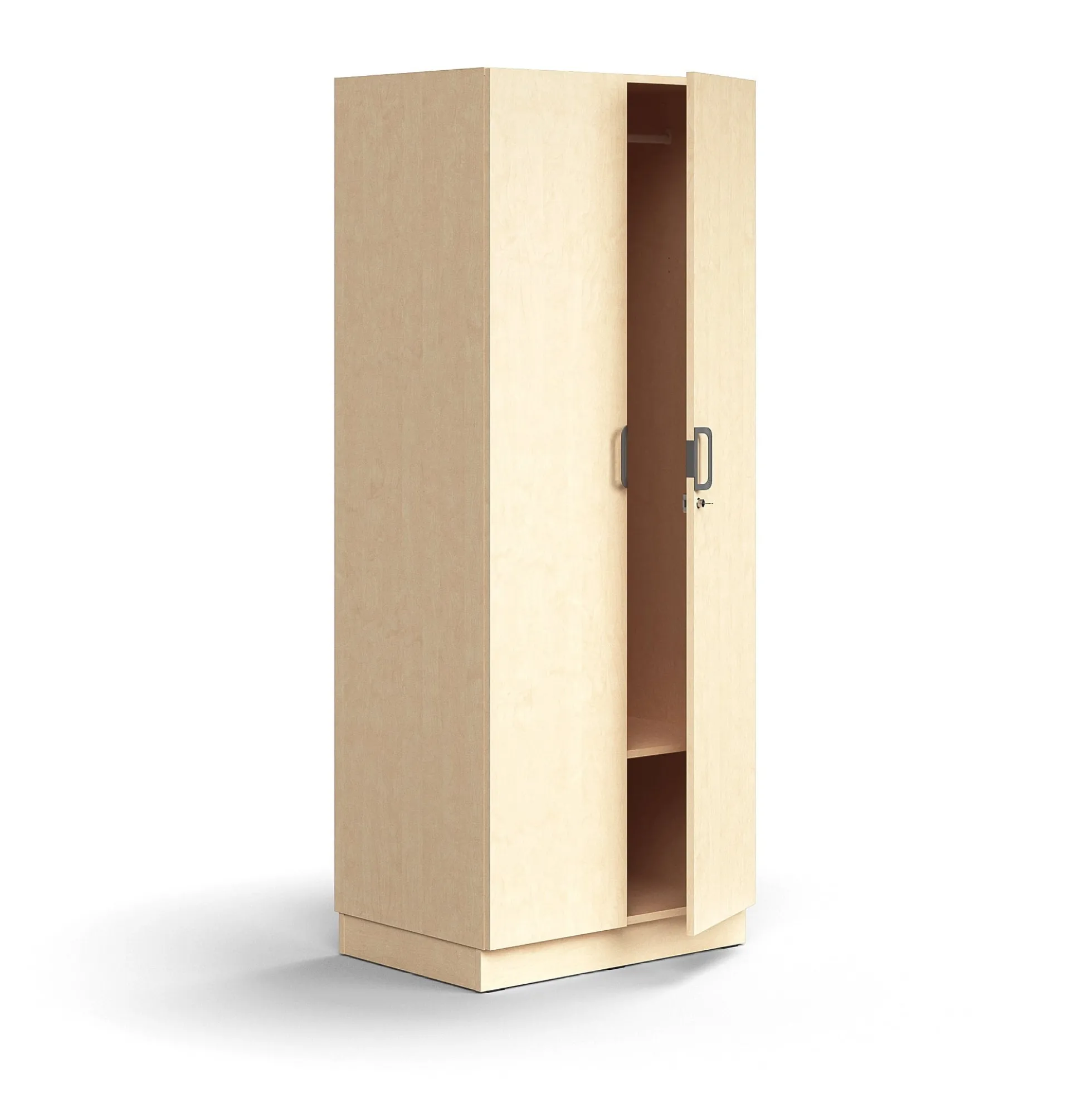 Vaatekaappi QBUS Lukollinen, vaatetanko, sokkeli, 2020x800x570 mm, koivu
