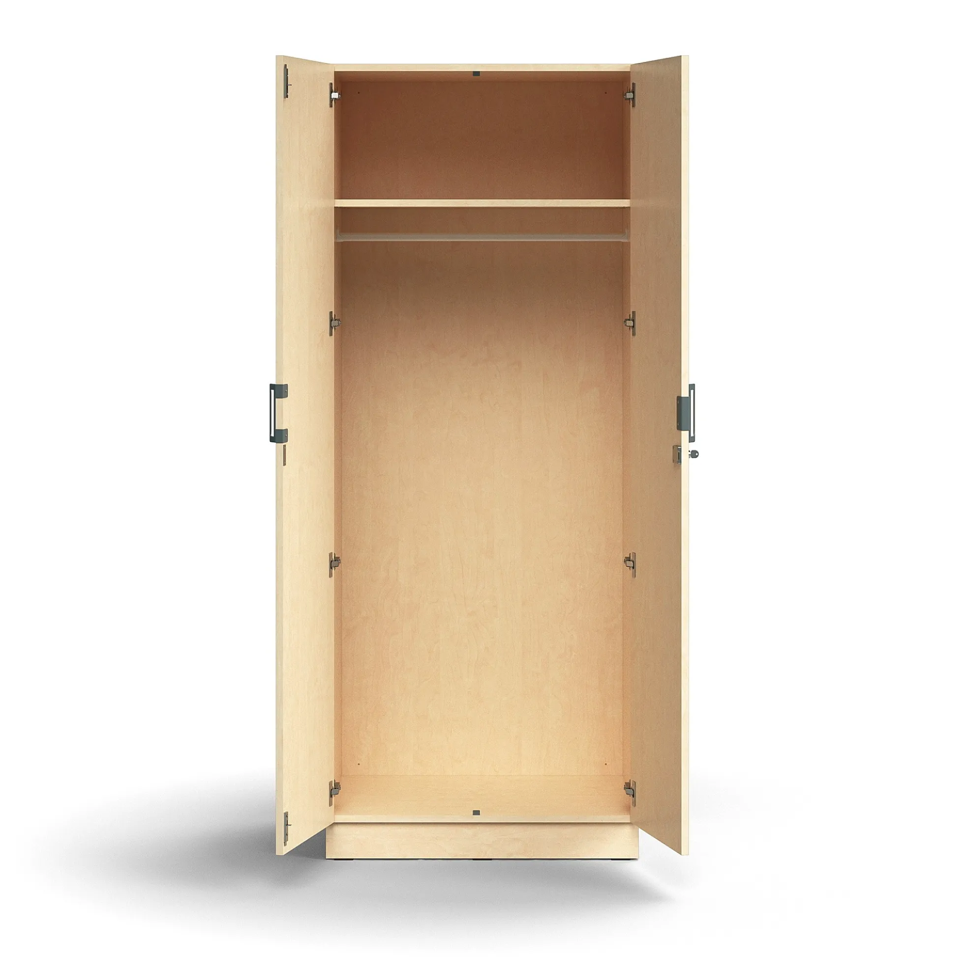 Vaatekaappi QBUS Lukollinen, vaatetanko, sokkeli, 2020x800x570 mm, koivu