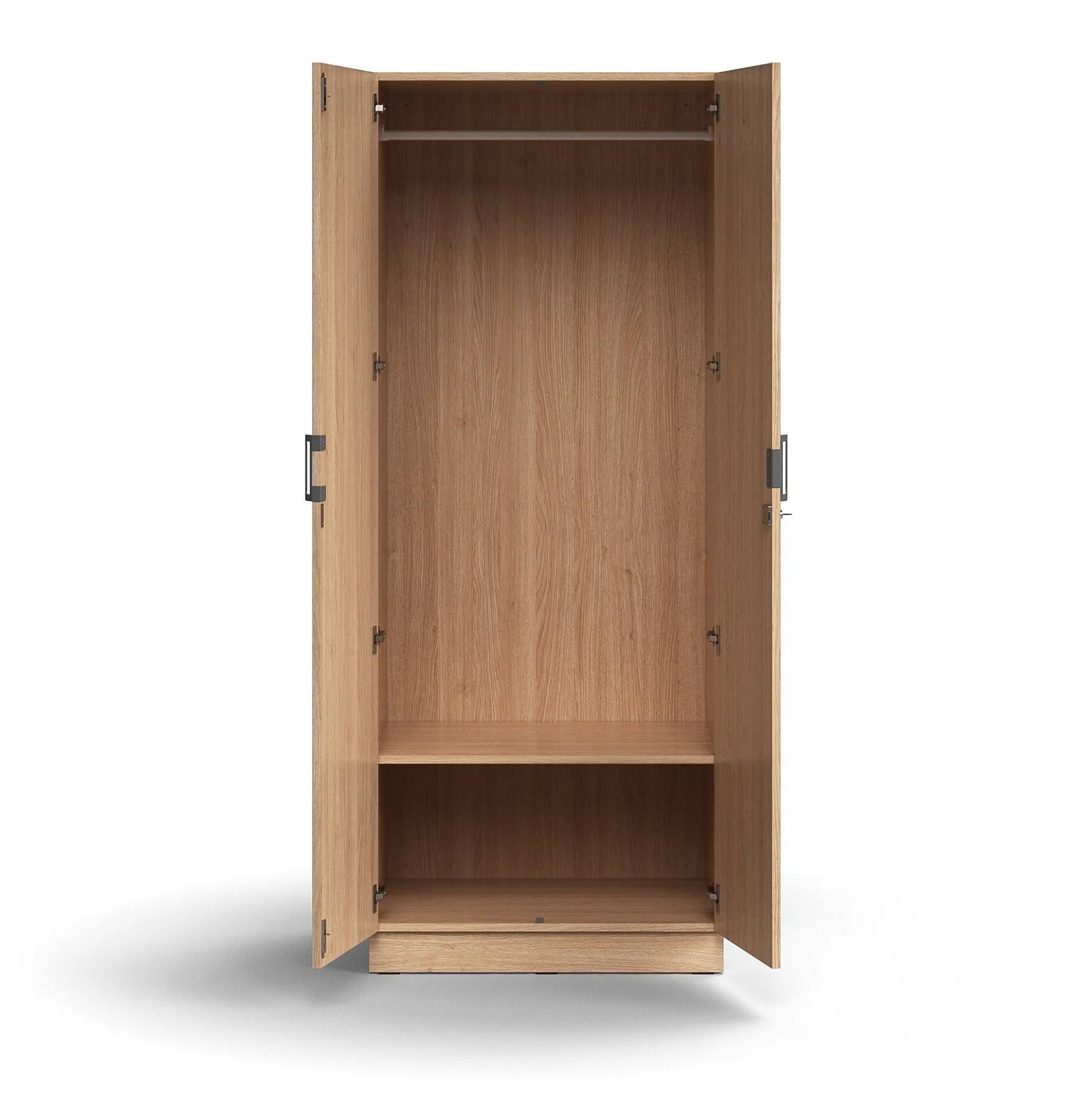 Vaatekaappi QBUS Lukollinen, vaatetanko, sokkeli, 2020x800x570 mm, tammi