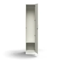 Vaatekaappi QBUS Lukollinen, vaatetanko, sokkeli, 2020x400x570 mm, valkoinen