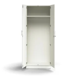 Vaatekaappi QBUS Lukollinen, vaatetanko, sokkeli, 2020x800x570 mm, valkoinen