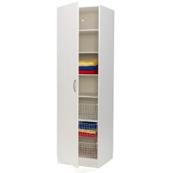 Vaatekaappi Vasen, 600x600x2100mm, valkoinen