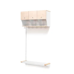 Vaatenaulakko JEPPE 2 ovellista lokeroa, jatko-osa, 900x1800 mm, koivu, val