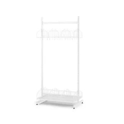 Vaateteline TRÅD Perusosa, lattiamalli, 900x2000 mm, valkoinen