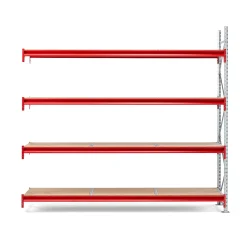 Varastohylly TOUGH Jatko-osa, 2500x2700x600 mm, 4 lastulevyä