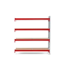 Varastohylly TOUGH Jatko-osa, 2000x1800x600 mm, 4 lastulevyä