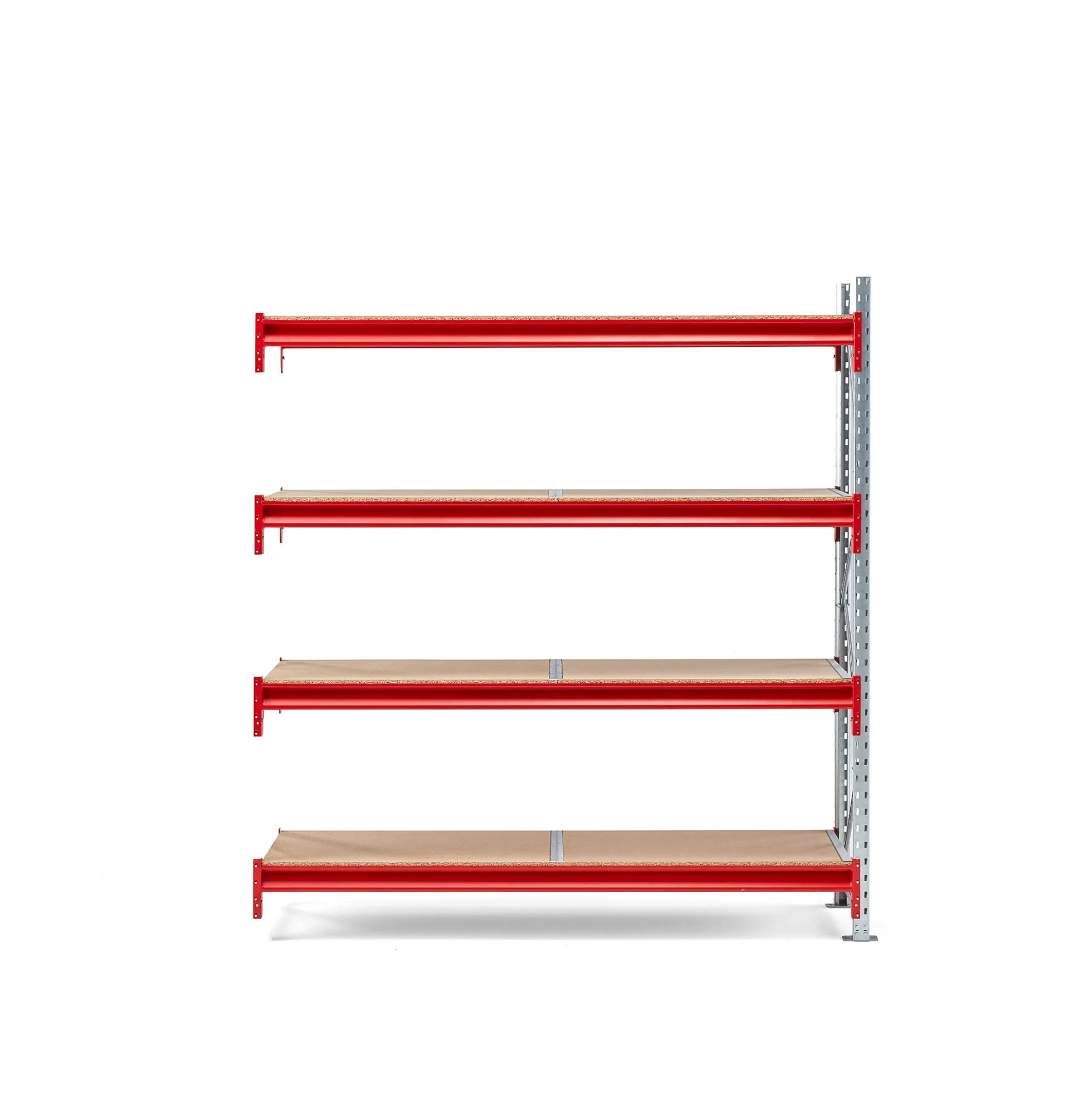 Varastohylly TOUGH Jatko-osa, 2000x1800x600 mm, 4 lastulevyä