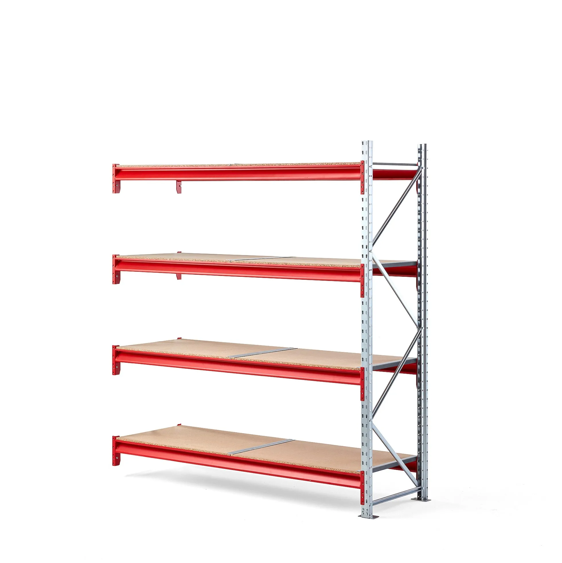 Varastohylly TOUGH Jatko-osa, 2000x1800x600 mm, 4 lastulevyä