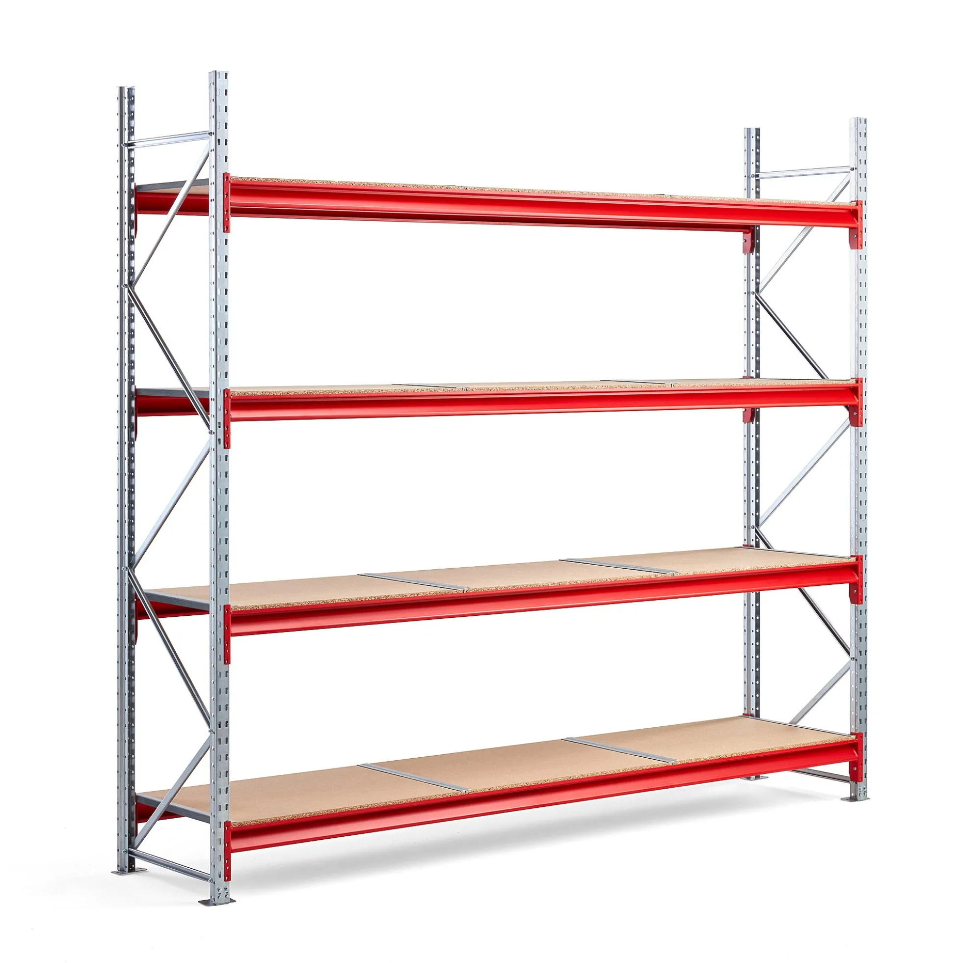 Varastohylly TOUGH Perusosa, 2500x2800x600 mm, 4 lastulevyä