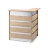 Vastaanottotiski INVITE Kulma, oikea, 1000x1000x1150 mm, tammi