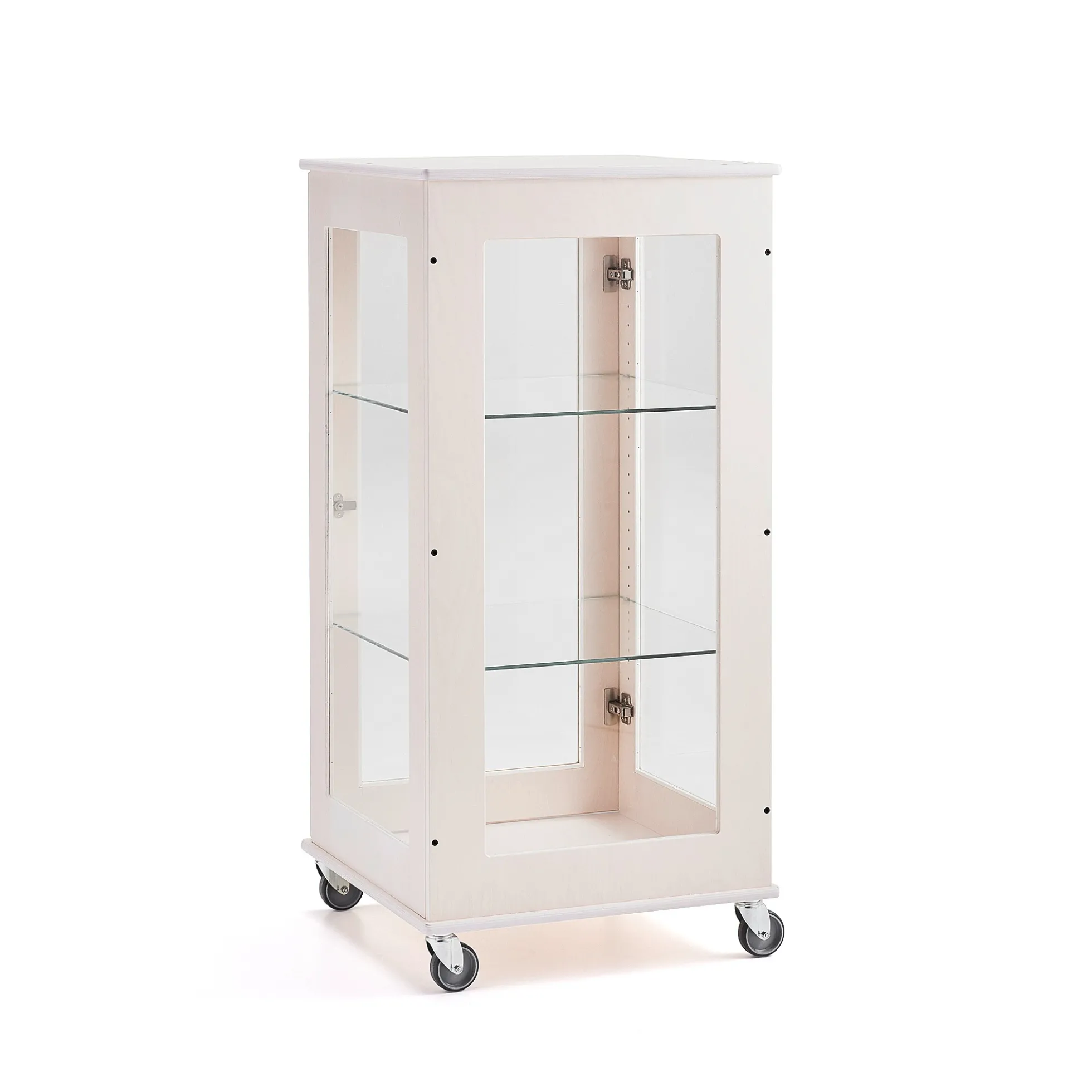 Vitriinikaappi EXPO Kaksi hyllyä, 660x600x1250 mm, valkoinen