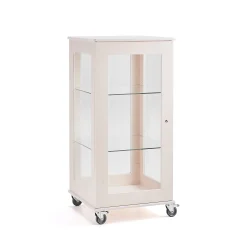 Vitriinikaappi EXPO Kaksi hyllyä, 660x600x1250 mm, valkoinen